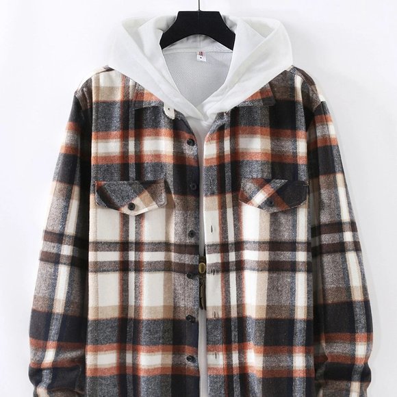 Preppy Plaid Print Men's Overcoat